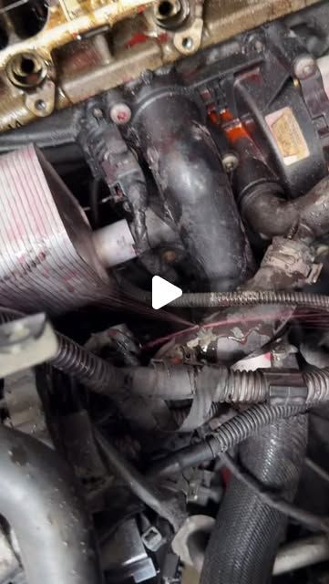 Audi A5 engine area during coolant-leak work