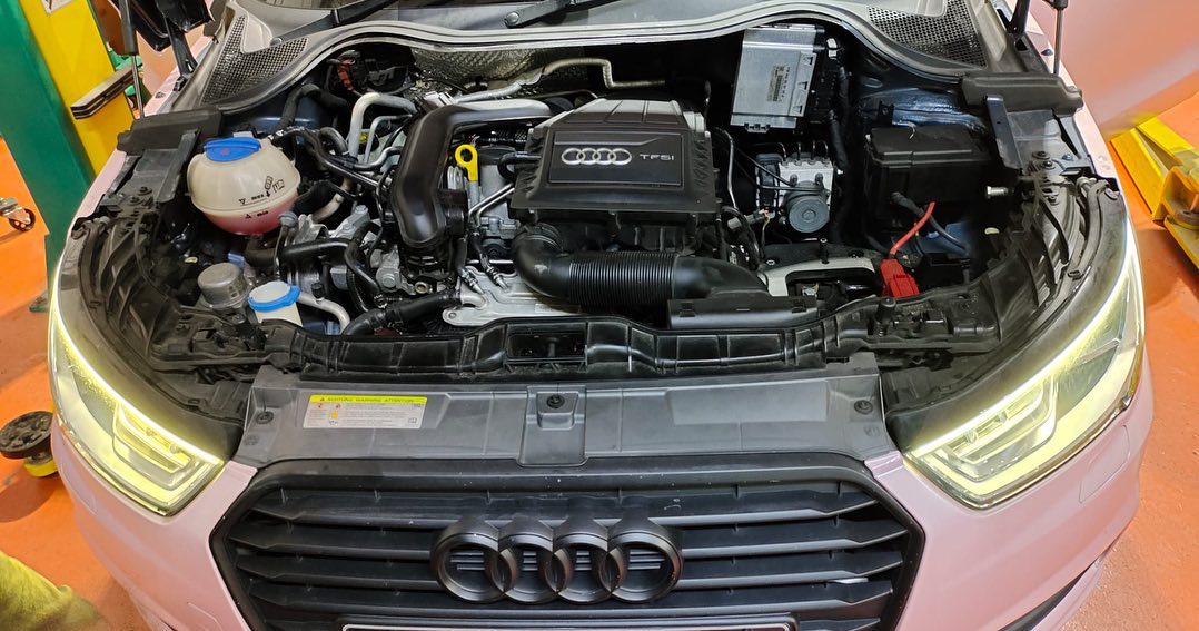 Diagnostic record from an Audi idling-fault investigation